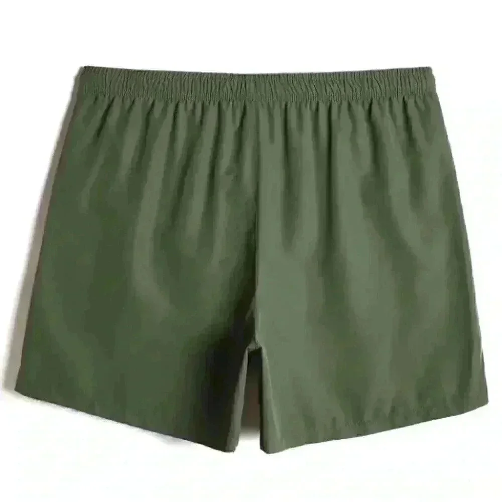 Army Green Vacation Style Men's Swim Trunks